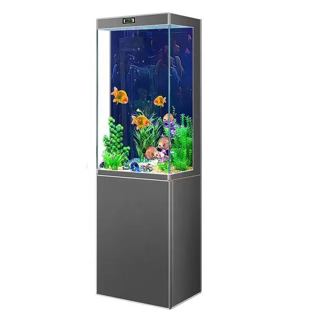 Free Standing Custom Black Filter Planted Aquarium & Cabinet Ultra Clear Glass Dingju Aquarium Fish Tank